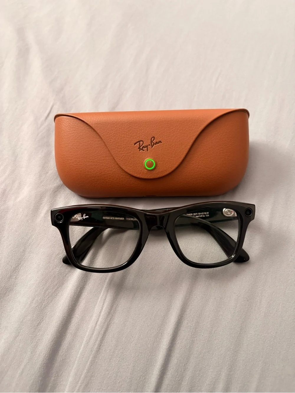 Ray-Ban Black Men's Wayfarer Optical Glasses with Tan Case